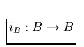 $i_B: B \to B$