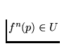 $f^n(p) \in U$